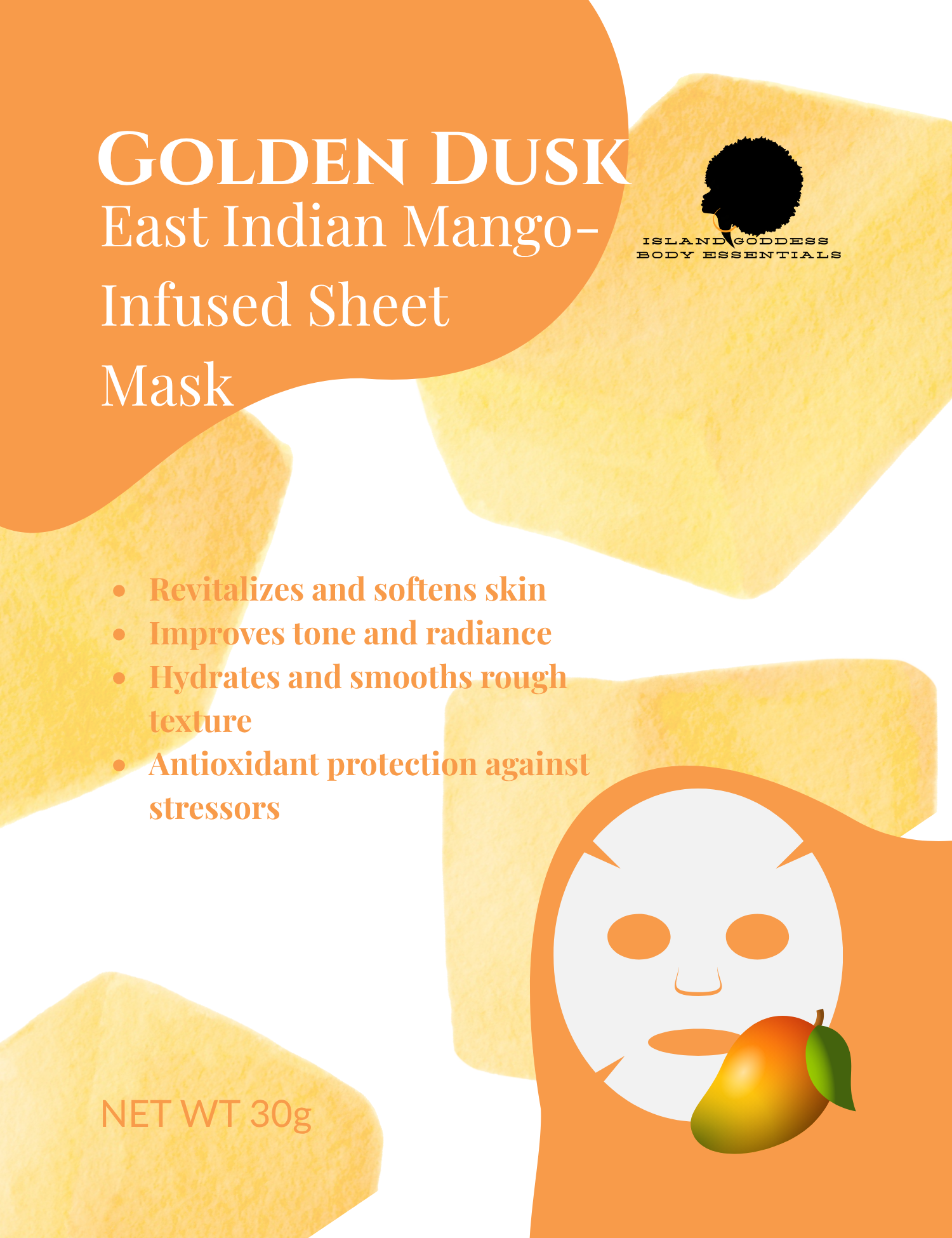🥭 GOLDEN DUSK East Indian Mango Infused Sheet Mask