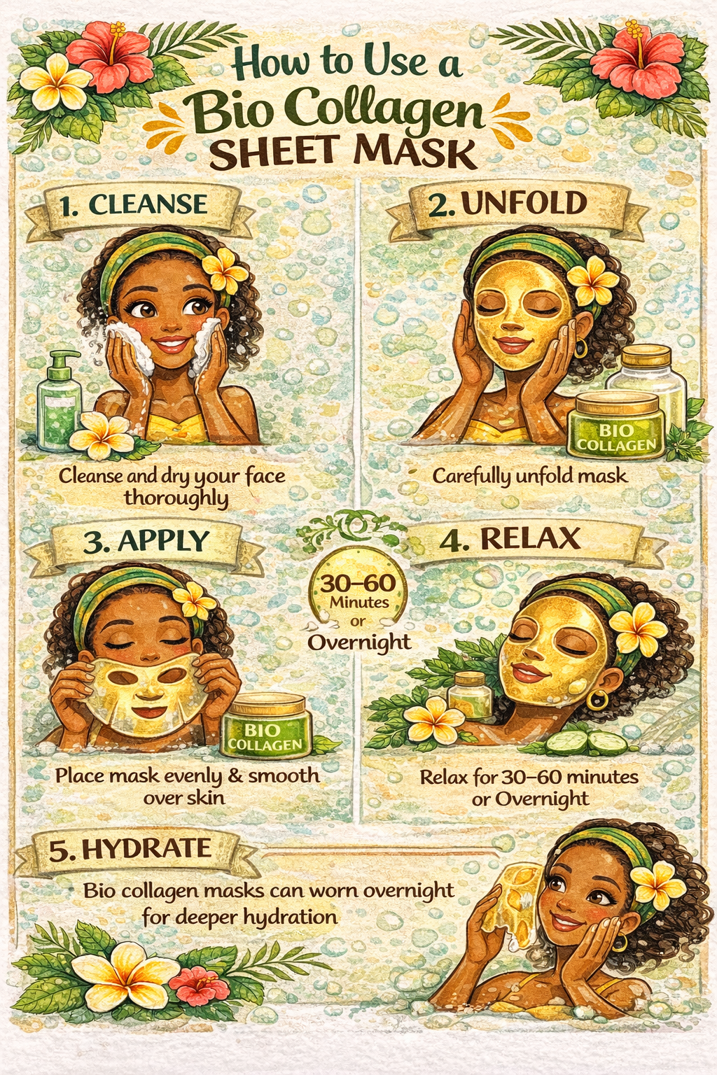 CLARICARE Neem Infused Bio Collagen Sheet Mask