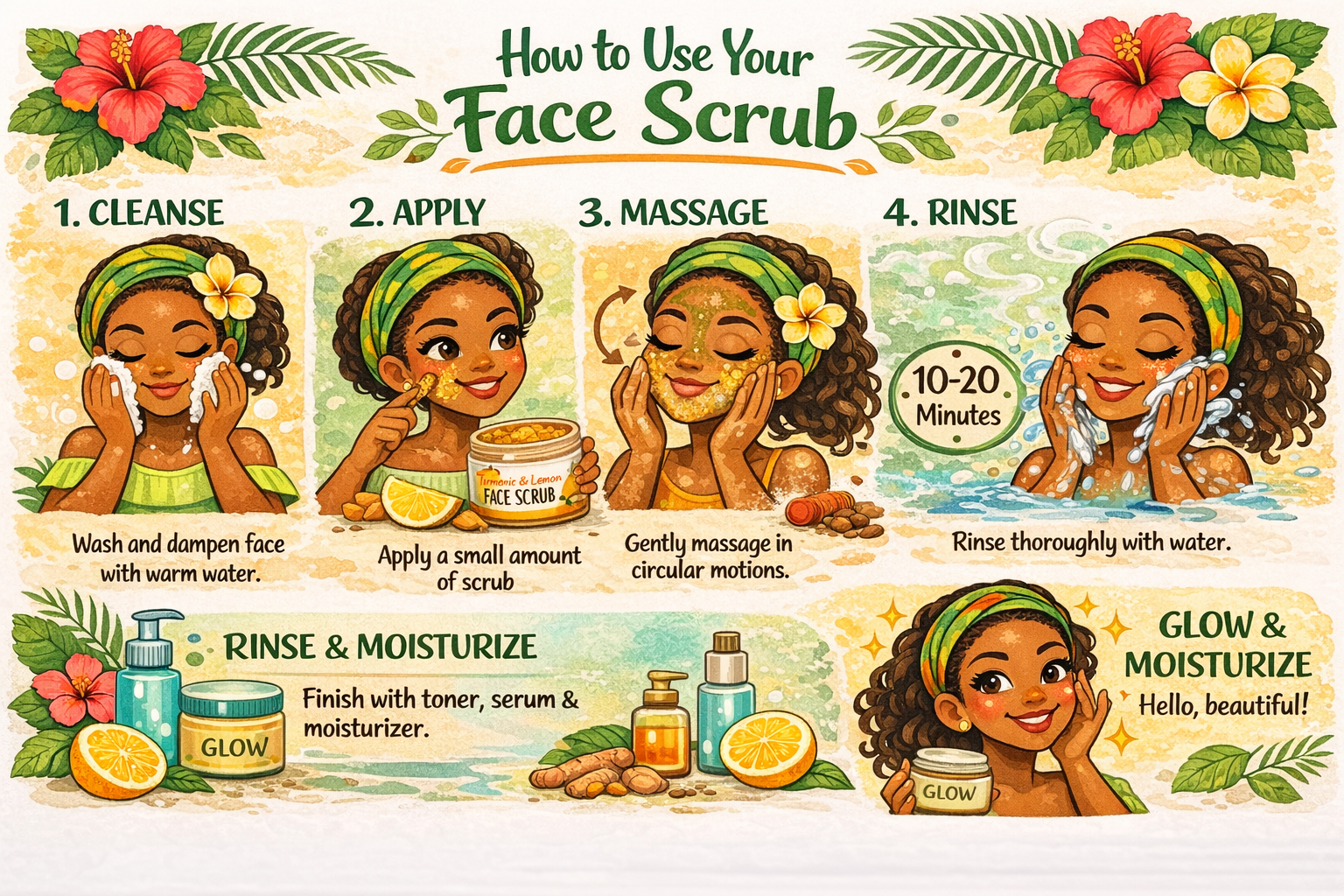 Turmeric and Lemon Face Scrub