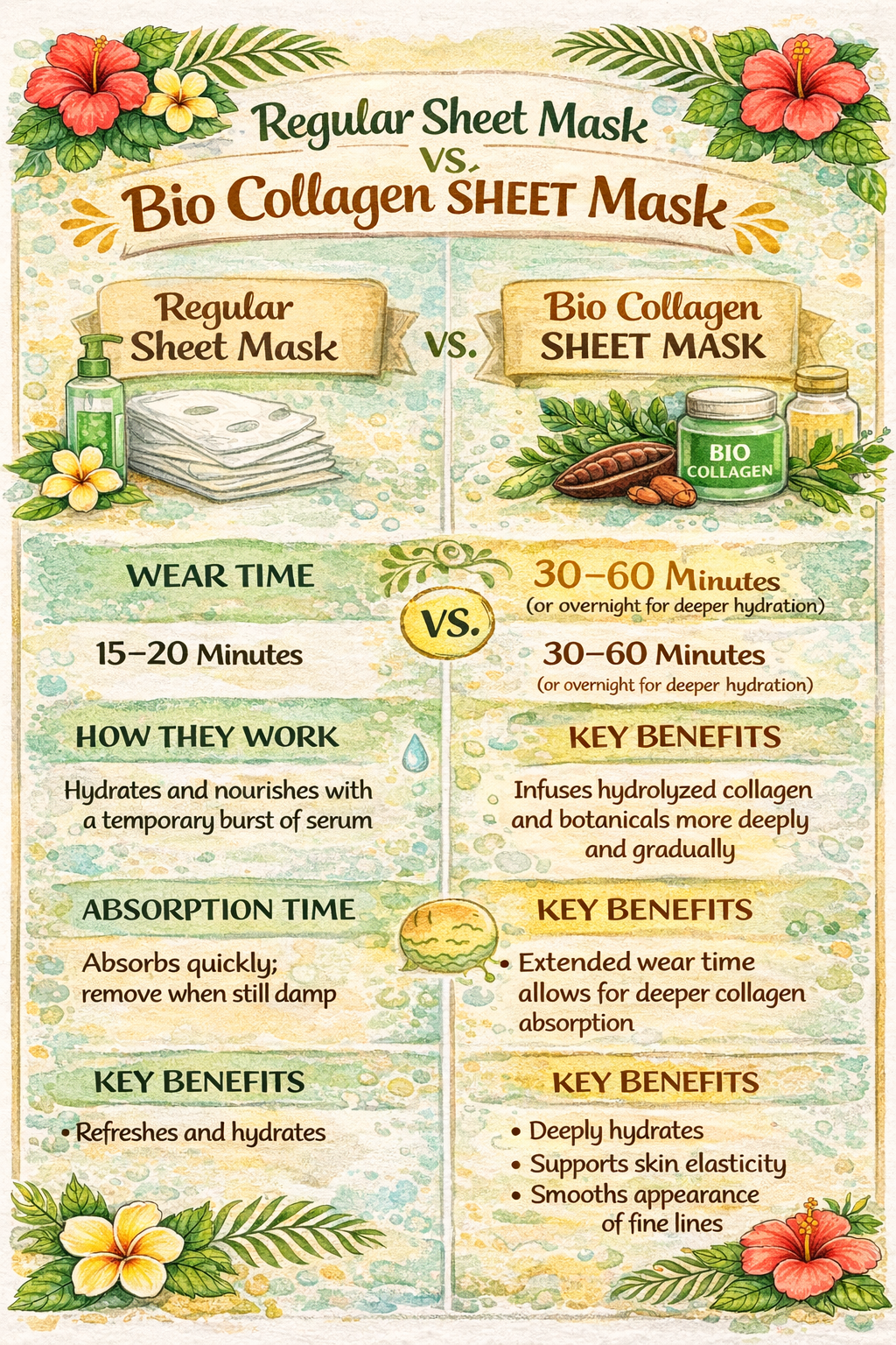 🌿 MORNING GLOW Moringa Infused Bio Collagen Sheet Mask