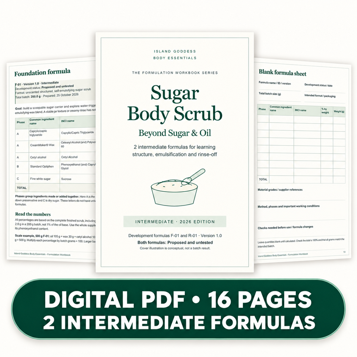 Sugar Body Scrub Formulation Workbook PDF | Intermediate | Beyond Sugar & Oil