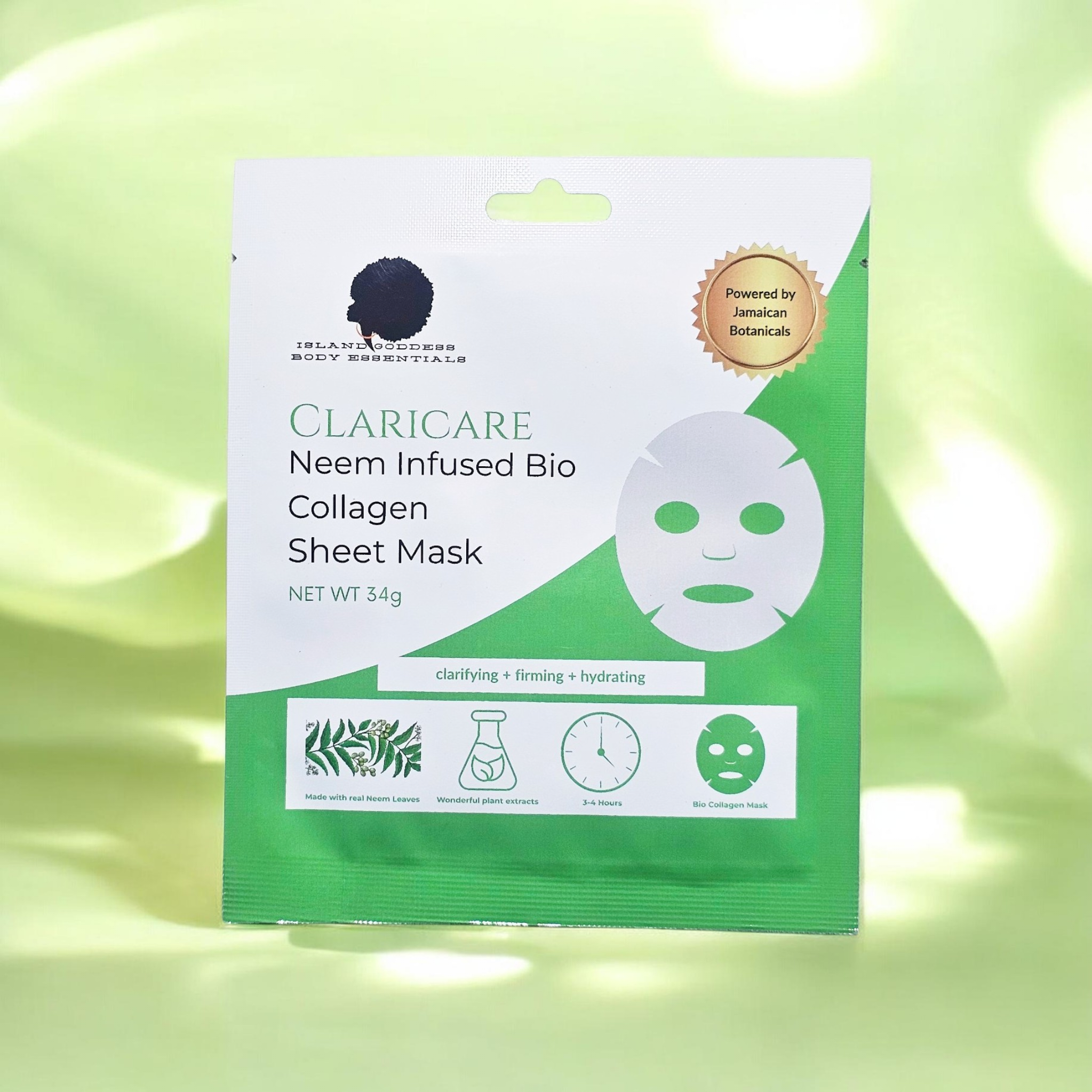 CLARICARE Neem Infused Bio Collagen Sheet Mask